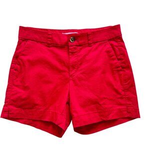 Old Navy Red Mid-Rise Twill Everyday Shorts - Size 4